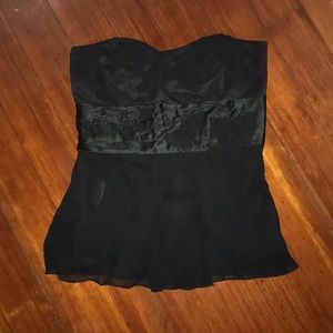 Karen Millen silk strapless top